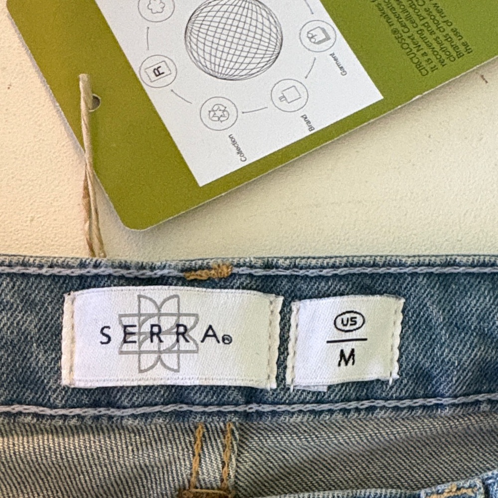 Serra Light Blue  slit Flare bottom Jeans - Picture 15 of 16